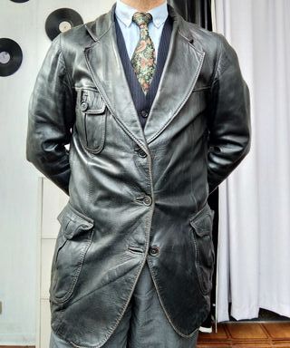Vintage Leather Jacket Giacca in Pelle Uomo 52