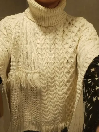 Poncho Next Blanco Talla Única