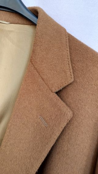 Cappotto Monopetto Vintage Serge Camel 56 italy