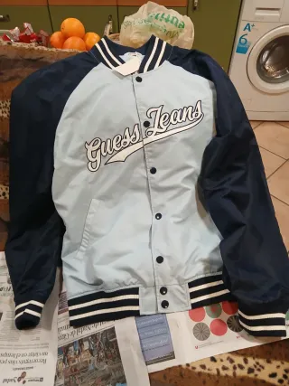 Chaqueta Guess Jeans Universitaria Azul