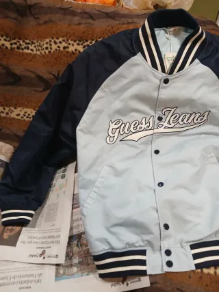 Chaqueta Guess Jeans Universitaria Azul