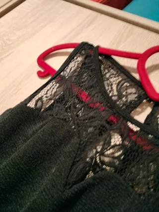 Mono corto lencero negro sexy