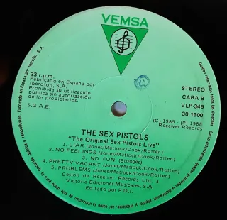 Vinilo Sex Pistols Live Punk Rock