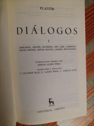 Platón. Diálogos I — Gredos, edición académica