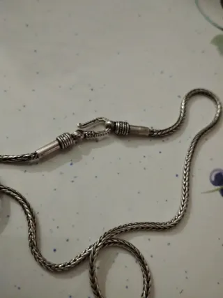 Cordón de plata estilo cadena