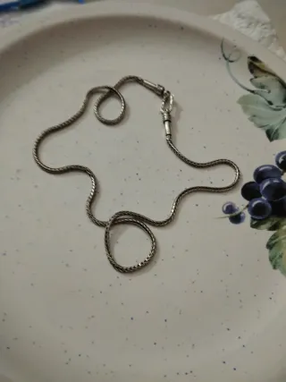 Cordón de plata estilo cadena