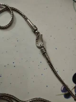 Cordón de plata estilo cadena