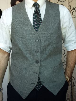 Gilet Panciotto Cerruti Vintage Grigio italy 50