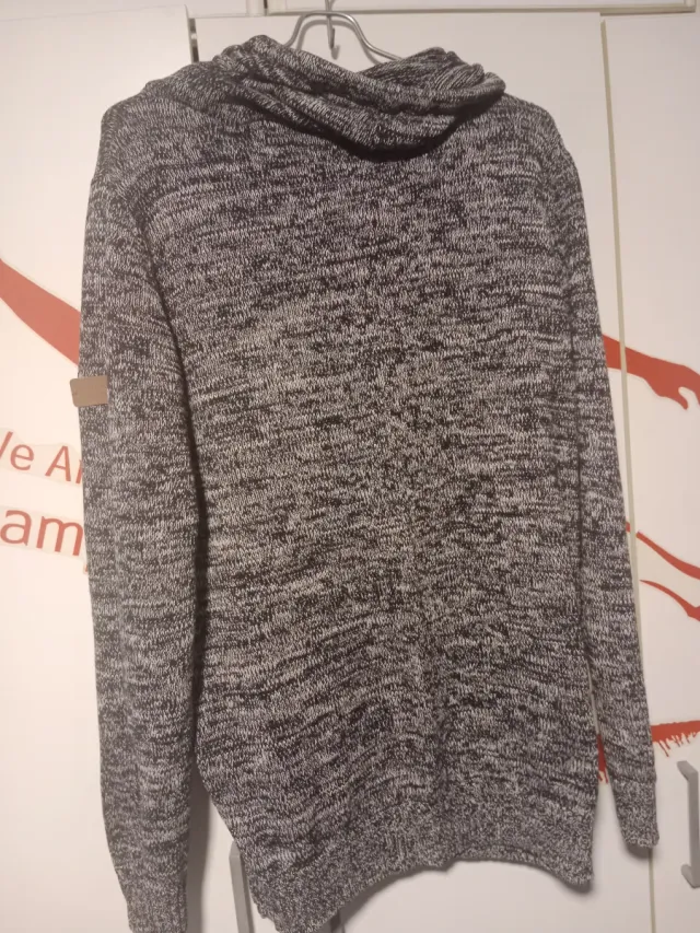 Jersey con capucha jaspeado