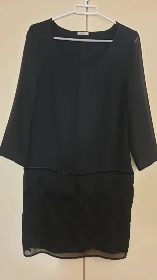 Blazer zara  y Vestido intimissimi Negro Amarillo