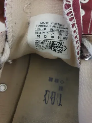 Converse Rosse Scarpe Basse Unisex 44