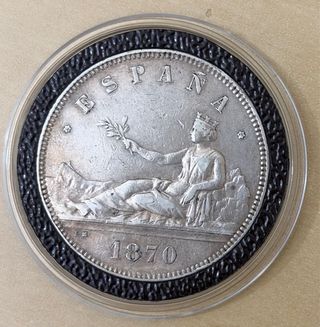 Moneda 5 Pesetas 1870 España EDC