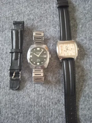 Lote 2 relojes Lotus y Titan Tenox 17 jewels.