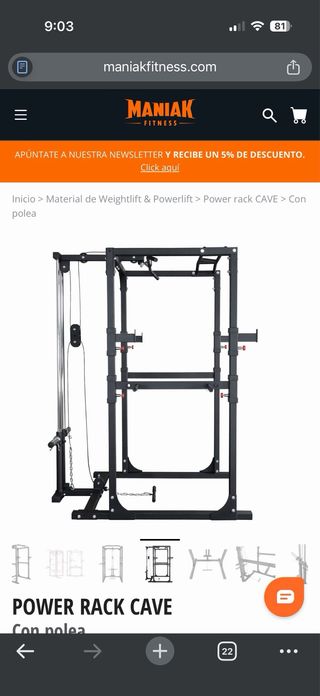 Jaula Maniak Fitness CAVE con polea