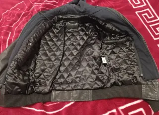 Cazadora 100% cuero slim hombre