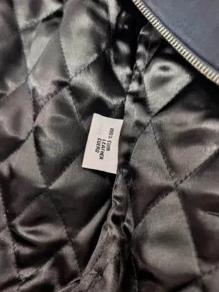 Cazadora 100% cuero slim hombre