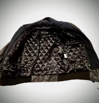 Cazadora 100% cuero slim hombre