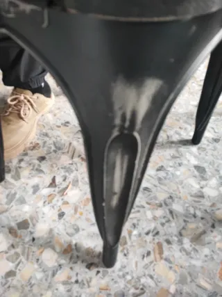 Silla Tolix Madera Negra Marrón