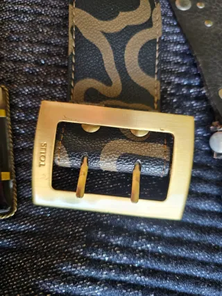 Lote 5 Cinturones Mujer Negros. Tous