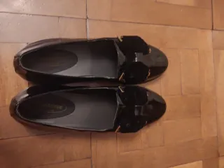 Scarpe in pelle scamosciata nere da donna taglia 39