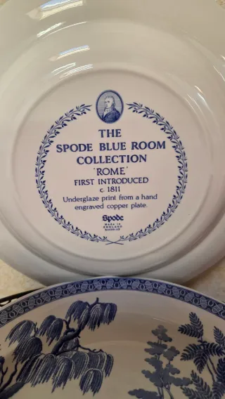 Set  Piatti Spode Porcellana Blu