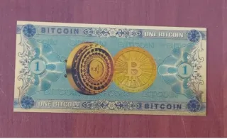 Billete Metalizado Bitcoin