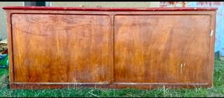 Mostrador Madera Mid Century Rojo y Marrón