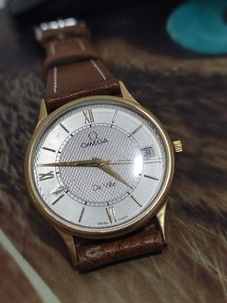 Omega De Ville Reloj de Oro y Marrón