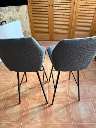 Taburetes de cocina grises (2 unidades)