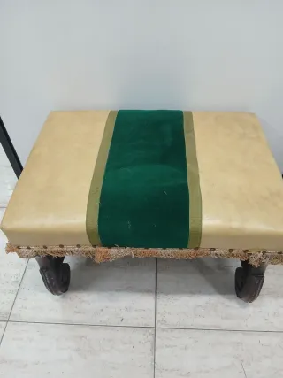 Taburete Vintage Beige y Verde