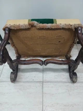 Taburete Vintage Beige y Verde