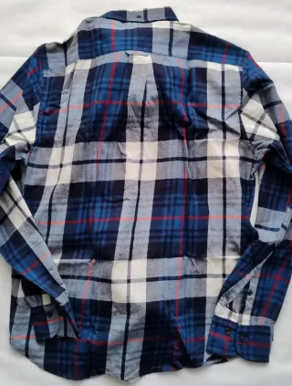 Camicia Gant Flanella Blu Grigio Taglia M