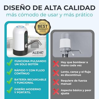 Dispensador Agua ALEHC USB-C Recargable