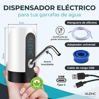 Dispensador Agua ALEHC USB-C Recargable
