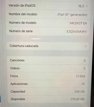 iPadOS 16.3 Apple iPad (9ª generazione) 256GB