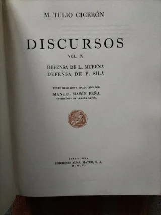 Cicerón El orador y Discursos. Ediciones clásicas