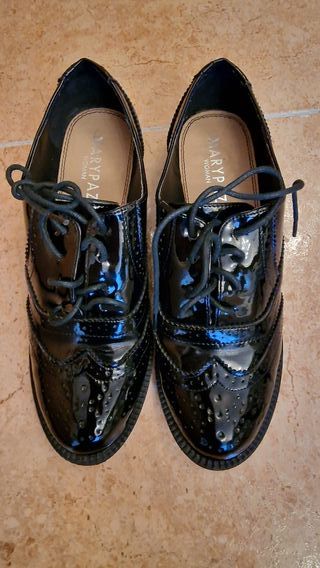 Scarpe Oxford nere da donna