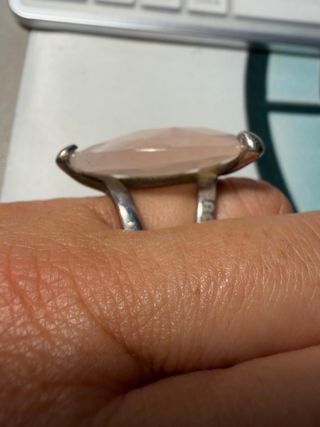 Anillo Tous Cuarzo Rosa Plata