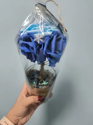 Maceta Artesanal Rosa Azul Klein