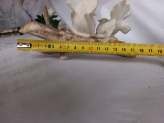 Figura de porcelana Capodimonte: dos palomas