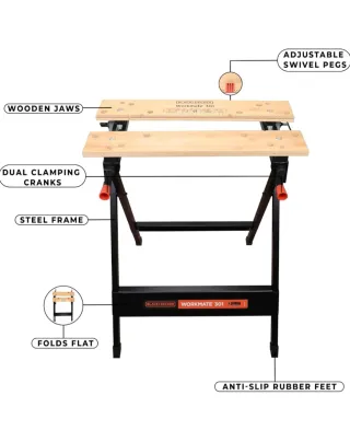 Banco de trabajo Black+Decker Workmate 301