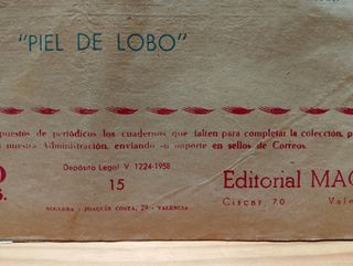 APACHE , N 15 DE 1958 ,JUNGLA (ORIGINAL)