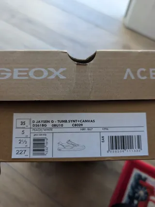 Scarpe Geox rosa/bianche n.35