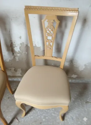 Preciosas sillas vintage madera y terciopelo