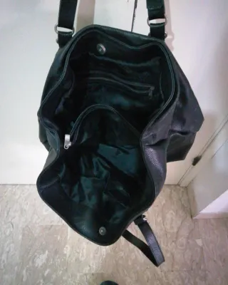 Borsa in pelle nera