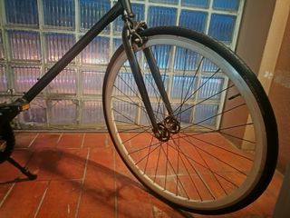 Bicicleta Fixie Negra con frenos