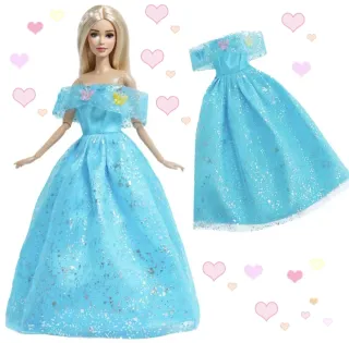 Vestido Ceremonia Barbie Azul Brillante