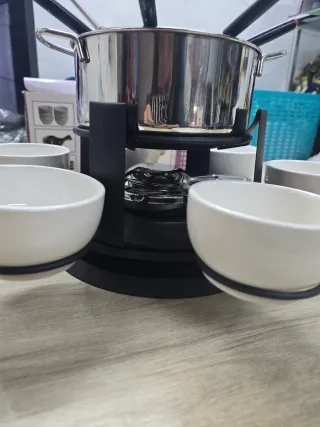 Set Fondue Acero Inoxidable
