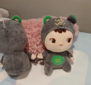 Peluche bebé con gorro de oso