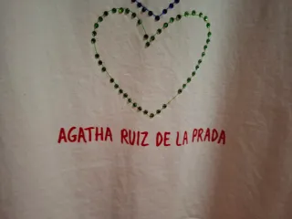 Camiseta Agatha Ruiz de la Prada Talla L Corazones
